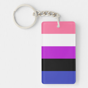 Genderfluid-Flagge Schlüsselanhänger
