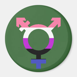 Genderfluid-Flagge Trans-Symbol Magnet