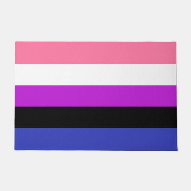 Genderfluid-Flagge Türmatte (Vorderseite)
