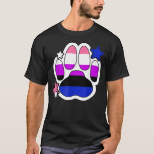 Genderfluid Furry Paw LGBTQ Monat Gay Rights Prix T-Shirt