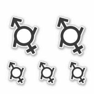 Genderfluid Gender Symbol Aufkleber
