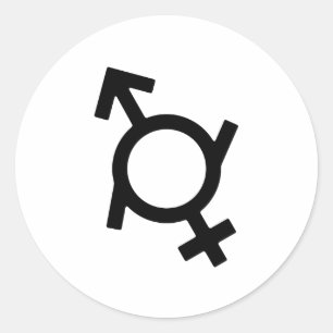 Genderfluid Gender Symbol Runder Aufkleber