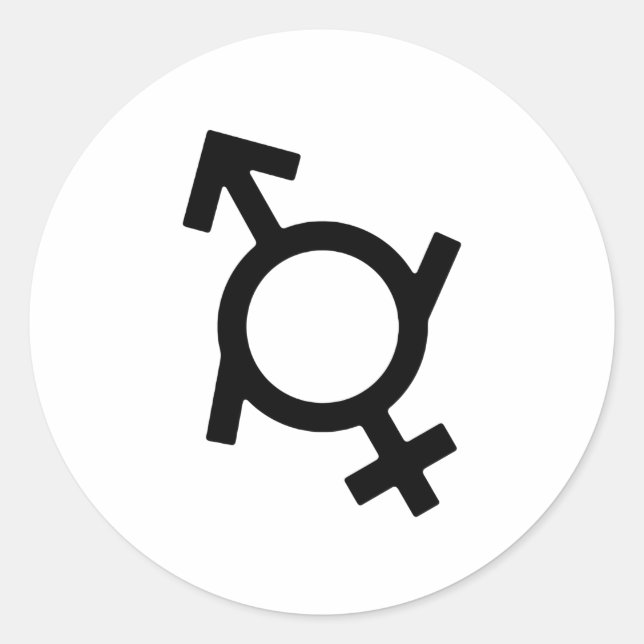 Genderfluid Gender Symbol Runder Aufkleber (Vorderseite)