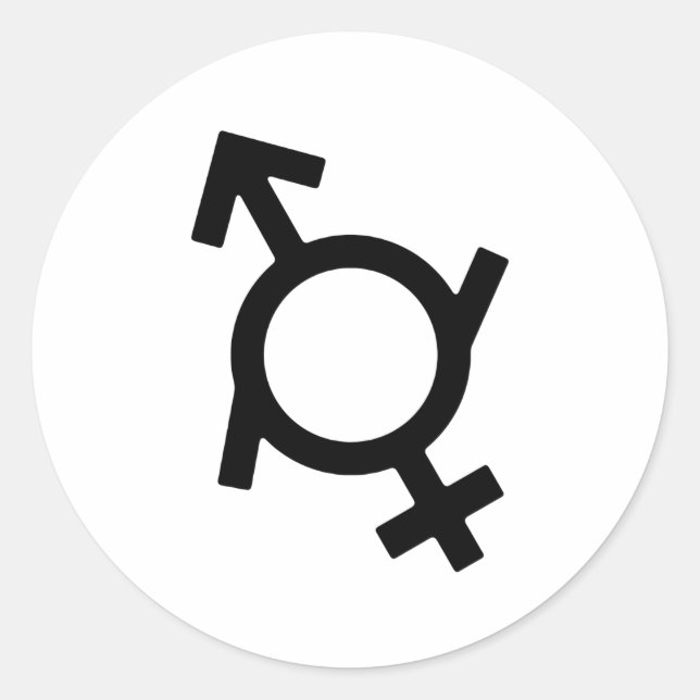 Genderfluid Gender Symbol Runder Aufkleber (Vorderseite)
