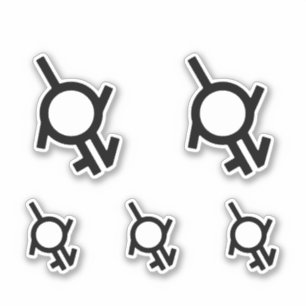 Genderfluid-Intergender und Neutrois-Generikum-Sym Aufkleber