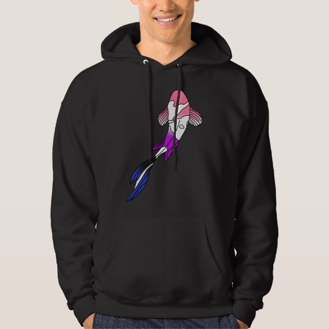 Genderfluid Koi Fish Hoodie (Vorderseite)