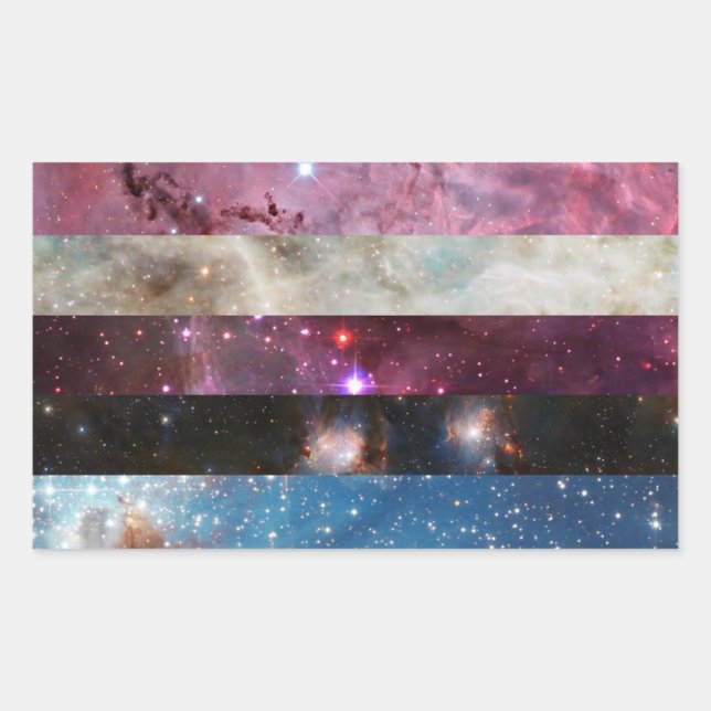 Genderfluid nebulaflagge Aufkleber (Vorderseite)