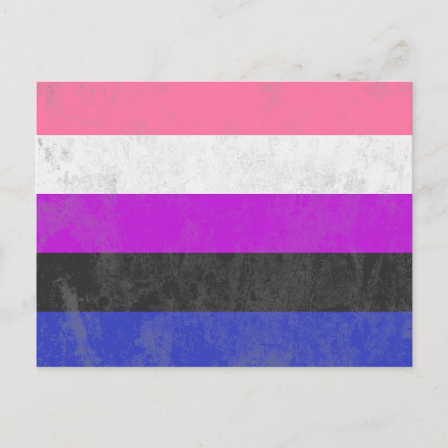 Genderfluid Postkarte (Vorderseite)