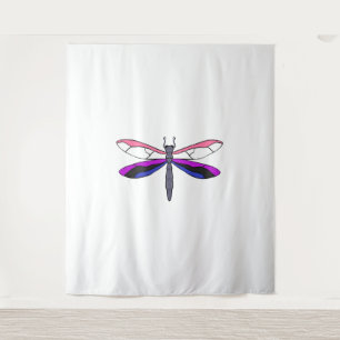 Genderfluid Pride Dragonfly Genderfluid-Geschenk Wandteppich