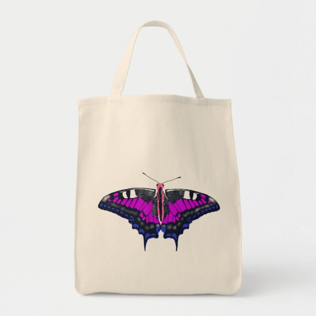 Genderfluid Pride Flag Frack Butterfly Tragetasche (Vorne)