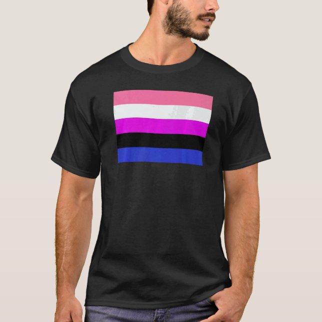 Genderfluid Pride Flag national pride T-Shirt (Vorderseite)