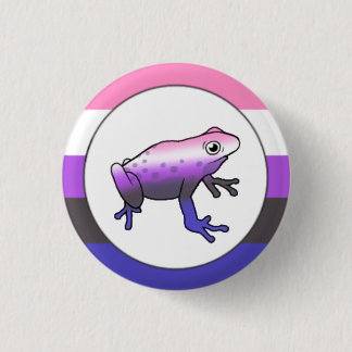 Genderfluid Pride Frog Button