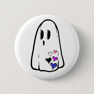 Genderfluid Pride Ghost Button