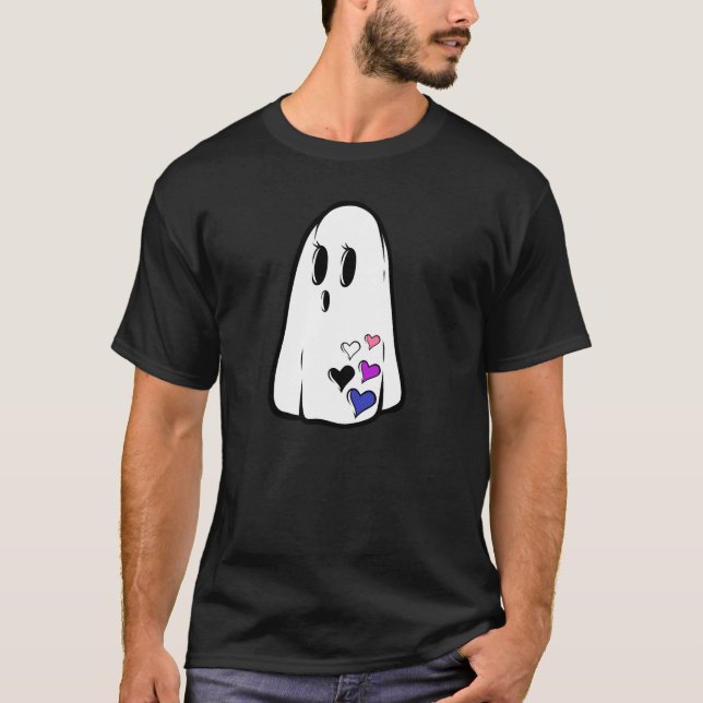 Genderfluid Pride Ghost T-Shirt (Vorderseite)