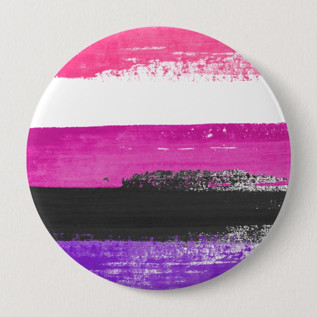 Genderfluid Pride Paint Button (Vorderseite)