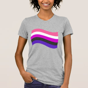 Genderfluid Pride Wavy Flag T-Shirt