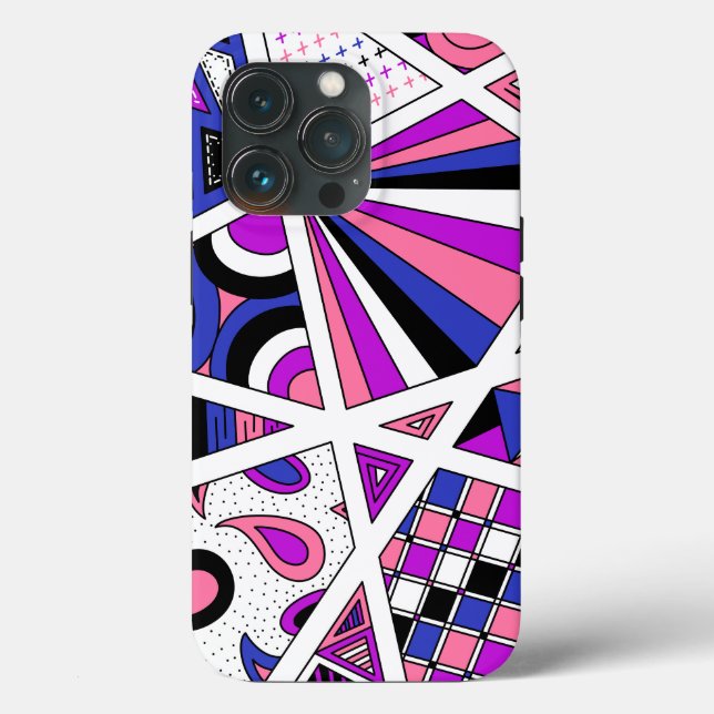 Genderfluid Pride Zen Doodle Abstrakt modern Case-Mate iPhone Hülle (Rückseite)