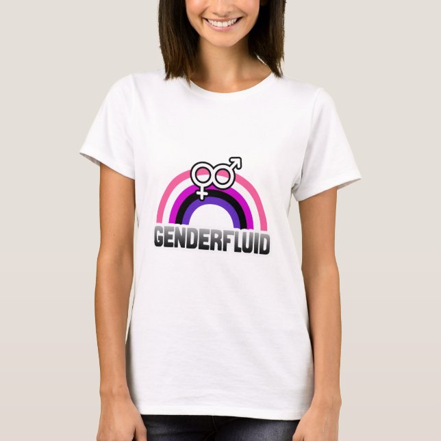 GENDERFLUID RAINBOW T-Shirt (Vorderseite)
