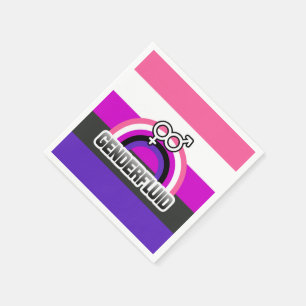 GENDERFLUID REGENBOGEN SERVIETTE