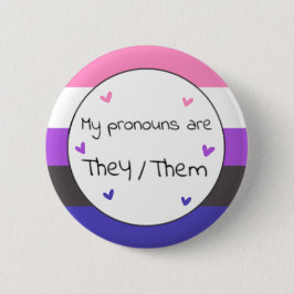 Genderfluid sie/sie Pronoun Button