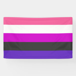 Genderfluid-Stolperflagge Banner