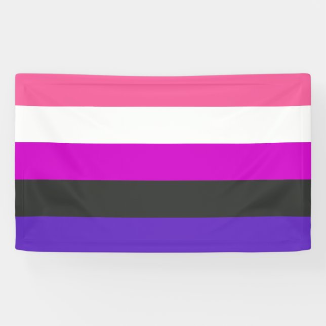 Genderfluid-Stolperflagge Banner (Horizontal)
