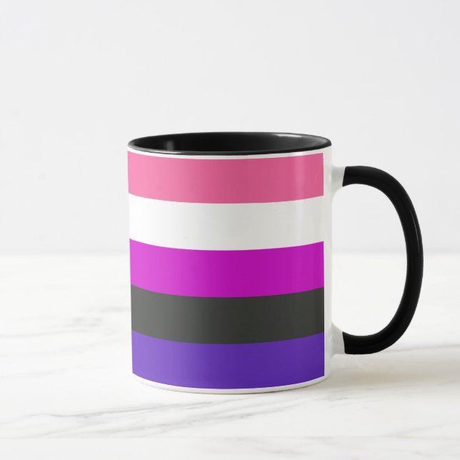 Genderfluid-Stolperflagge Tasse (Rechts)