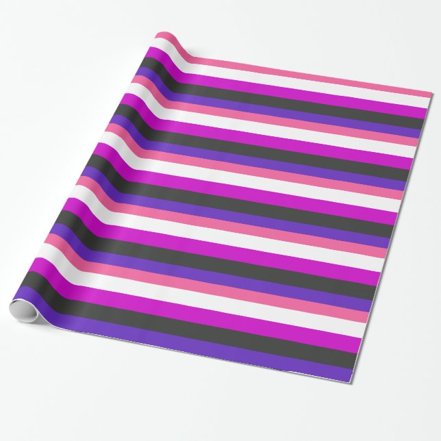 GENDERFLUID STOLZ-FLAGGE GESCHENKPAPIER (Ungerollt)