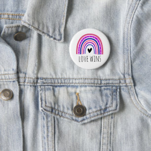 Genderfluid-Stolz Love Wins LGBT Regenbogen-Button Button