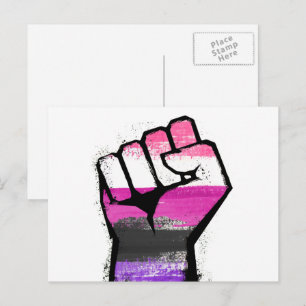 Genderfluid Stolzfaust Postkarte