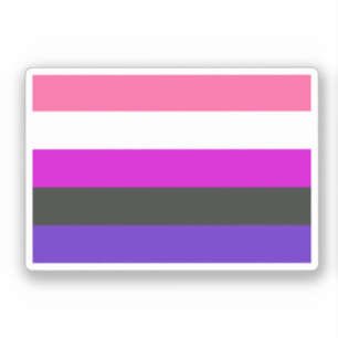 Genderfluid-Stolzflagge Aufkleber