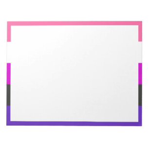 Genderfluid-Stolzflagge Notizblock