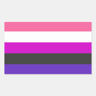 Genderfluid-Stolzflagge Rechteckiger Aufkleber