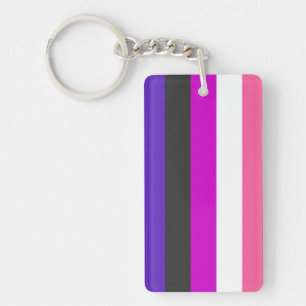 Genderfluid-Stolzflagge Schlüsselanhänger