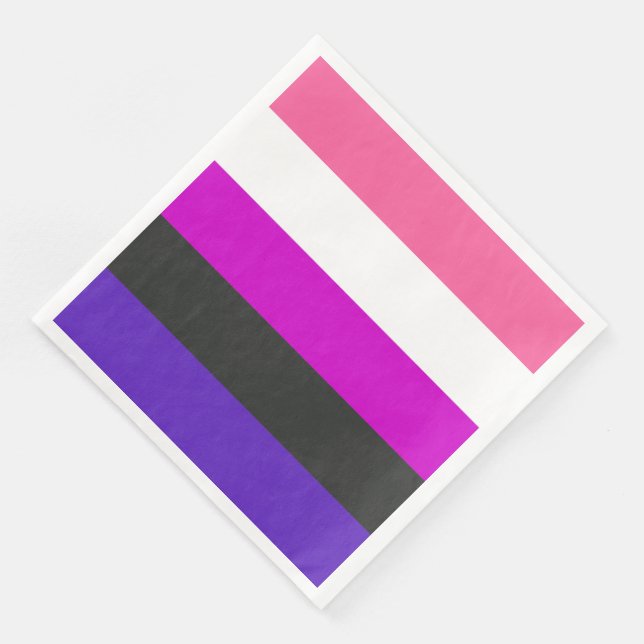 Genderfluid-Stolzflagge Serviette (Ecke)