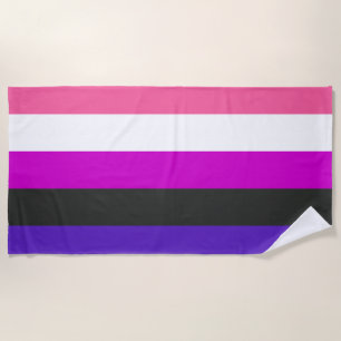 Genderfluid-Stolzflagge Strandtuch