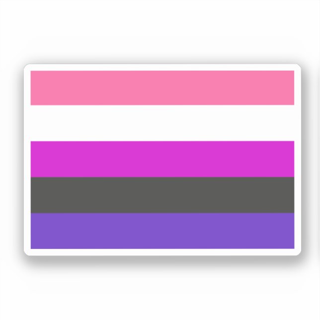 Genderfluid-Strichflagge Aufkleber (Vorderseite)