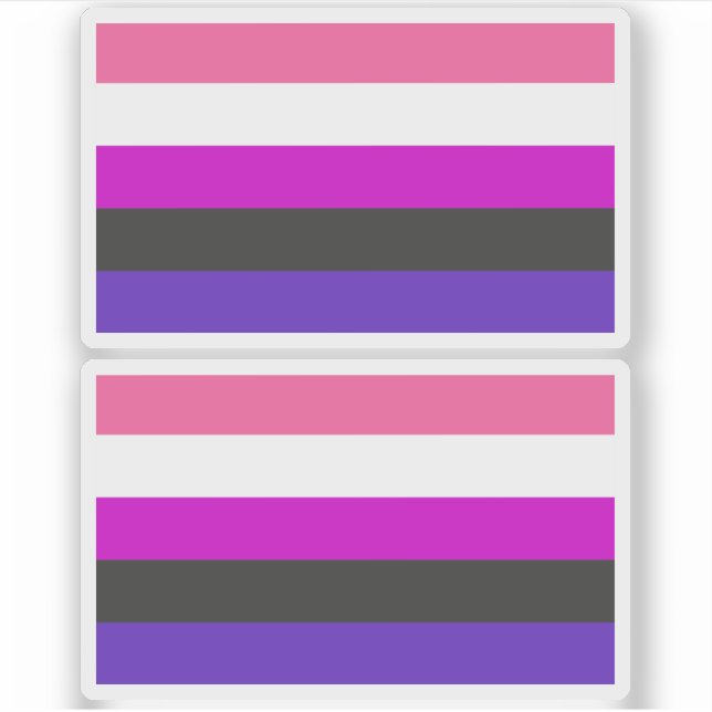 Genderfluid-Strichflagge Aufkleber (Vorderseite)