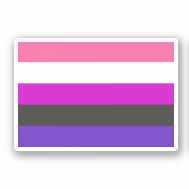 Genderfluid-Strichflagge Aufkleber (Vorderseite)