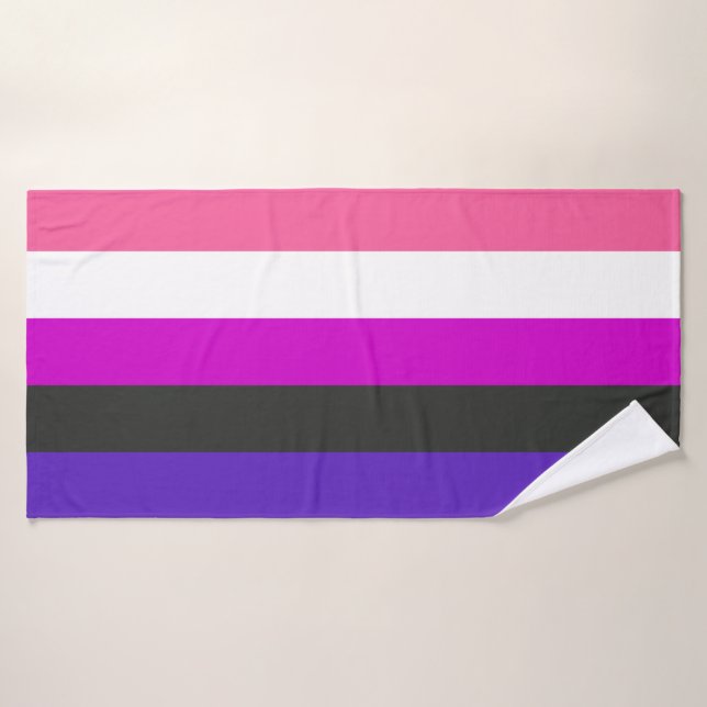 Genderfluid-Strichflagge Badehandtuch (Badehandtuch)