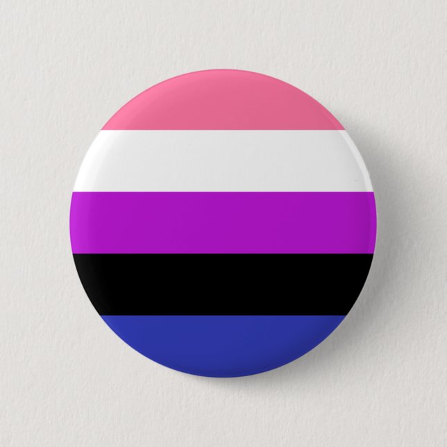 Genderfluid-Strichflagge Button (Vorderseite)