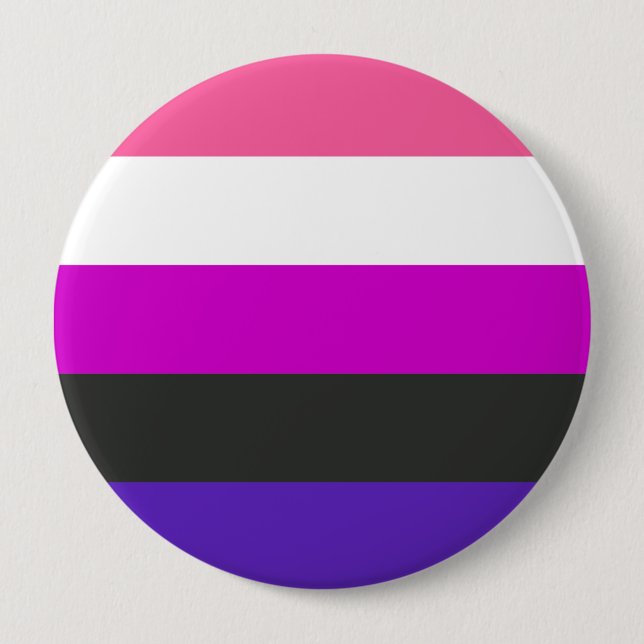 Genderfluid-Strichflagge Button (Vorderseite)