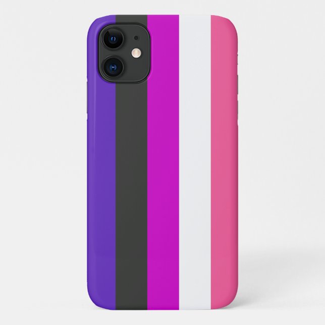 Genderfluid-Strichflagge Case-Mate iPhone Hülle (Rückseite)