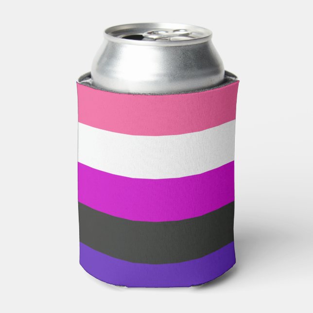 Genderfluid-Strichflagge Dosenkühler (Kanne Vorderseite)