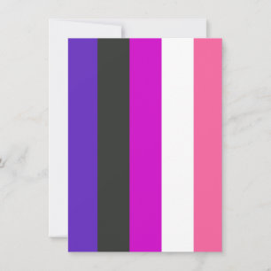 Genderfluid-Strichflagge Feiertagskarte