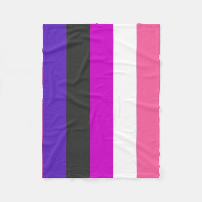 Genderfluid-Strichflagge Fleecedecke (Vorderseite)