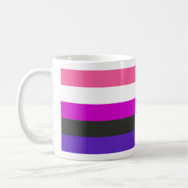 Genderfluid-Strichflagge Kaffeetasse