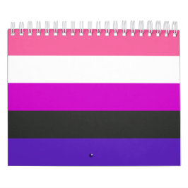 Genderfluid-Strichflagge Kalender