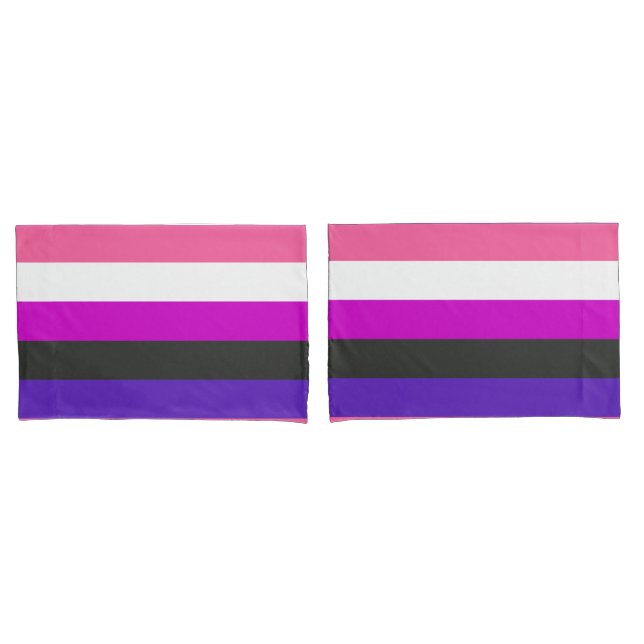 Genderfluid-Strichflagge Kissenbezug (Vorderseite-Set)