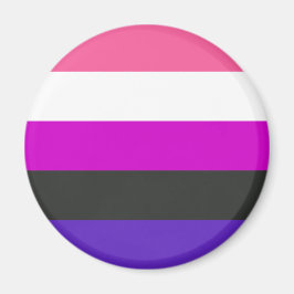 Genderfluid-Strichflagge Magnet
